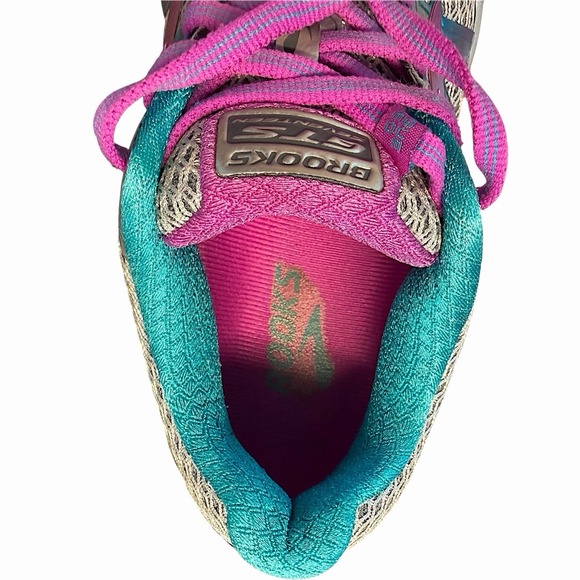 Brooks Adrenaline GTS 17 Running Shoes Womens US 7 B Silver Purple Teal- Read - Picture 8 of 11